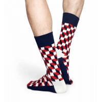 filled optic socks rojo/azul