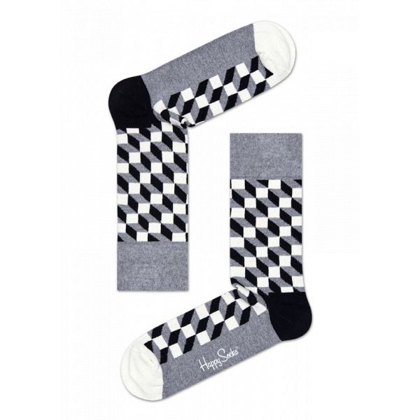 filled optic socks gris