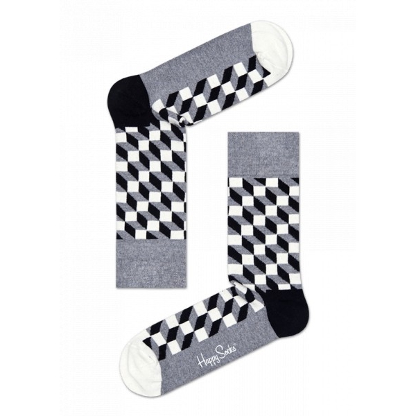 filled optic socks gris