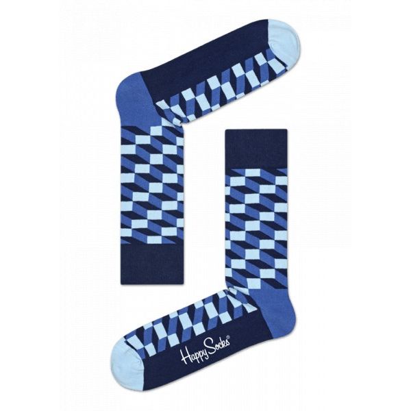 filled optic socks blau