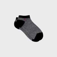 black and white stripe low socks