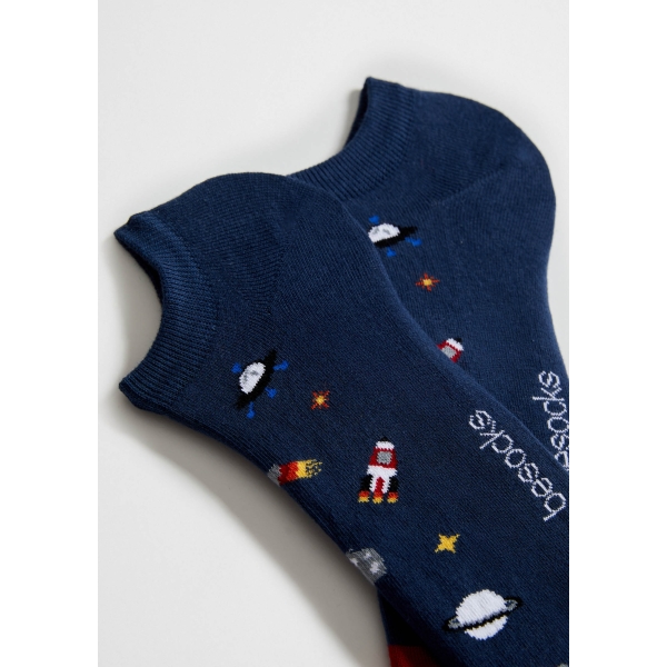 BeSpace azul marino ankle socks