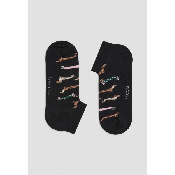 BePets negre ankle socks