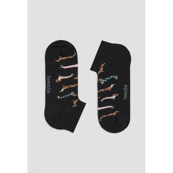 BePets negro ankle socks