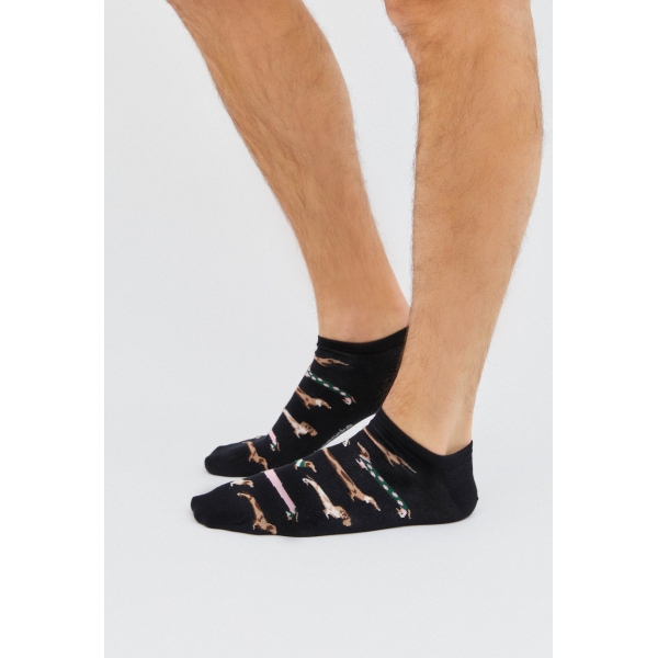 BePets negro ankle socks