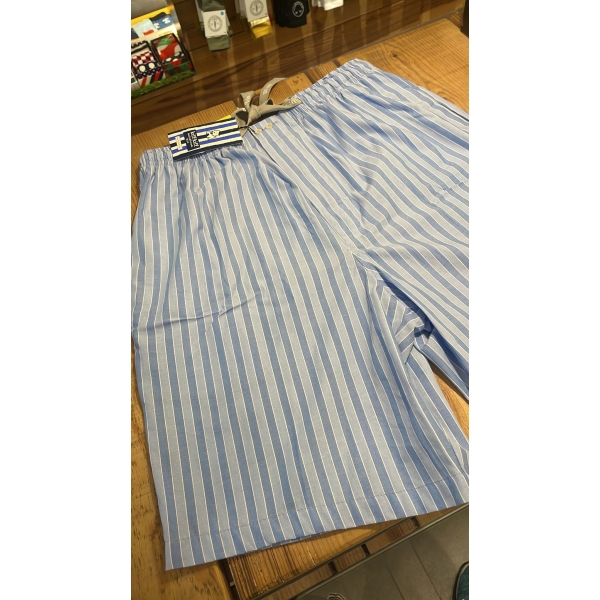 pijama curt ratlles blau