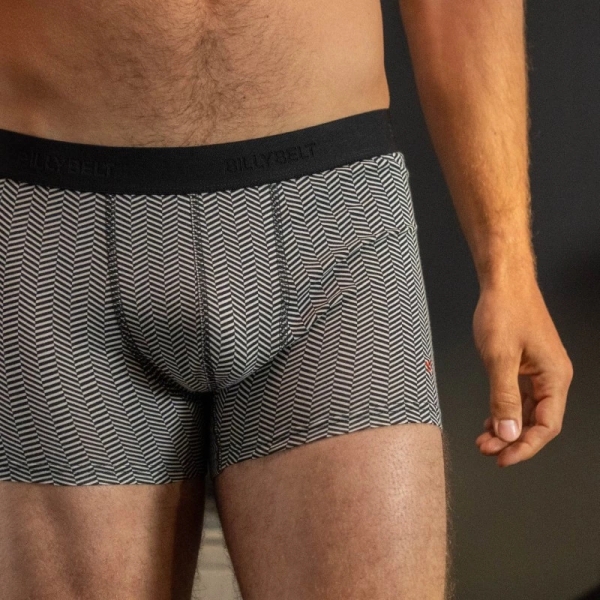 boxer dark herringbone
