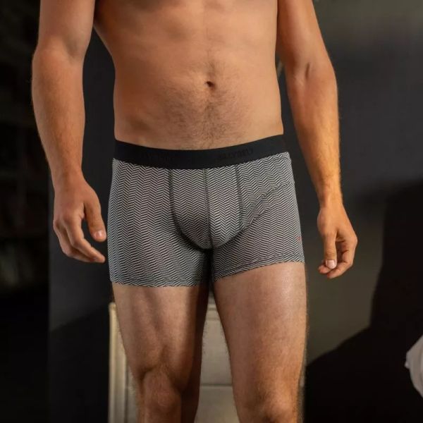 boxer dark herringbone