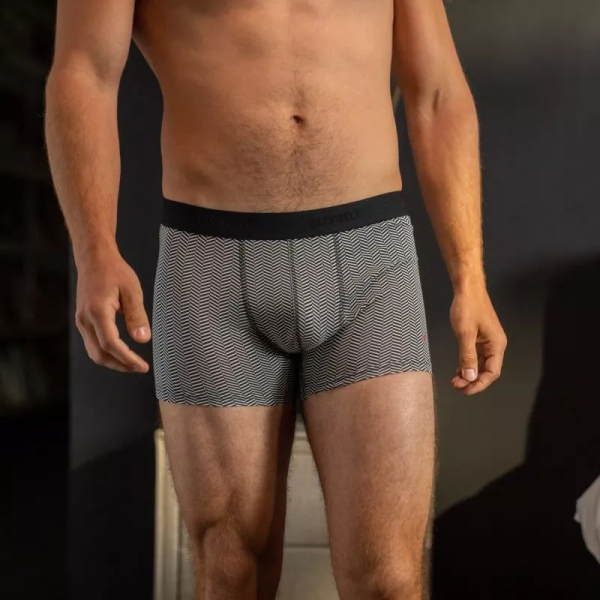 boxer dark herringbone