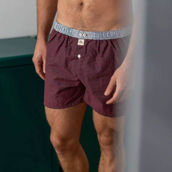 boxer short red stripes