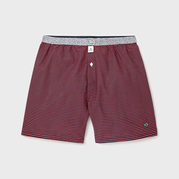 boxer short red stripes