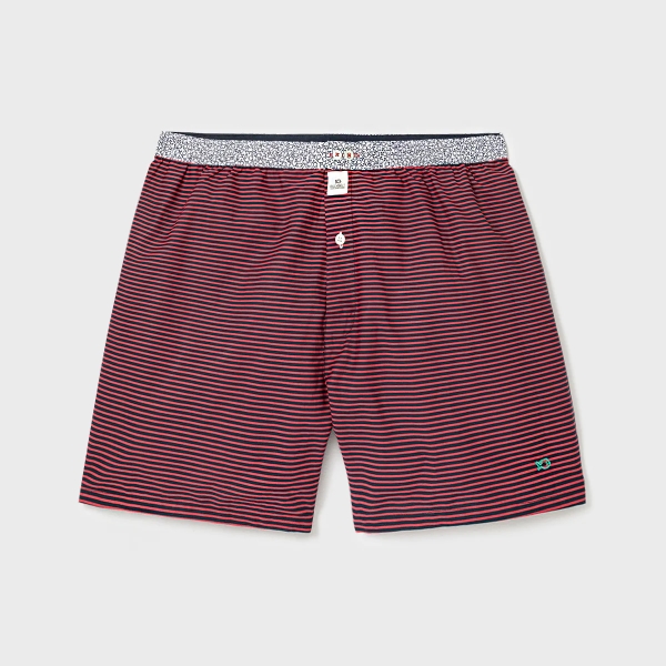 boxer short red stripes