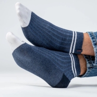 navy mid-cut socks