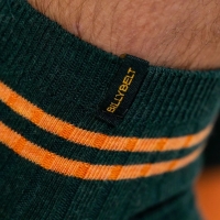green mid-cut socks