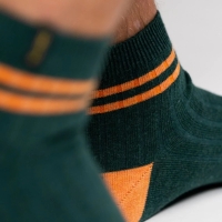 green mid-cut socks