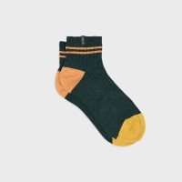 green mid-cut socks