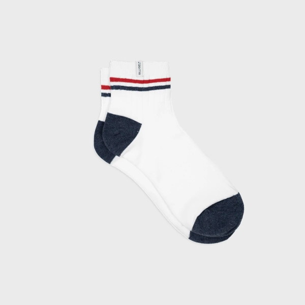 white mid-cut socks