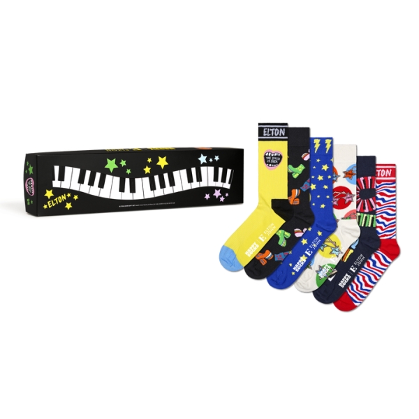 6-Pack Elton John Socks Gift Box
