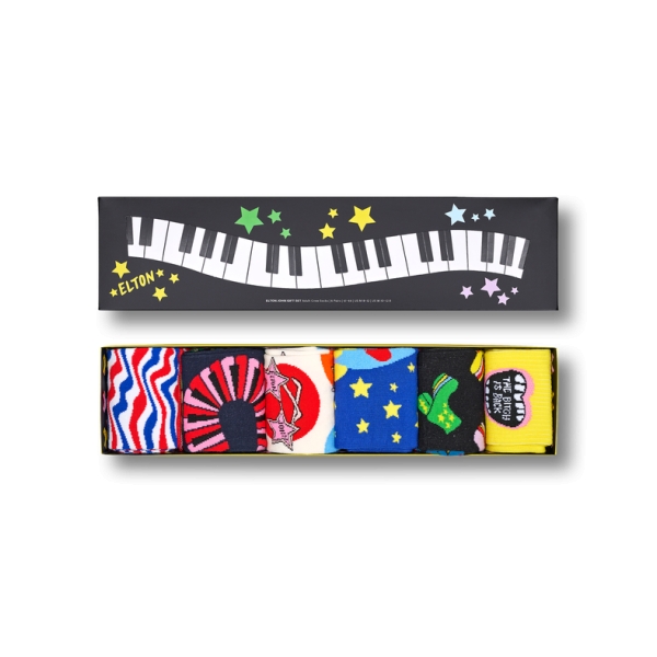 6-Pack Elton John Socks Gift Box