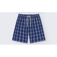 pijama curt quadres blau