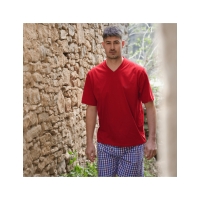 pijama curt quadres multicolor