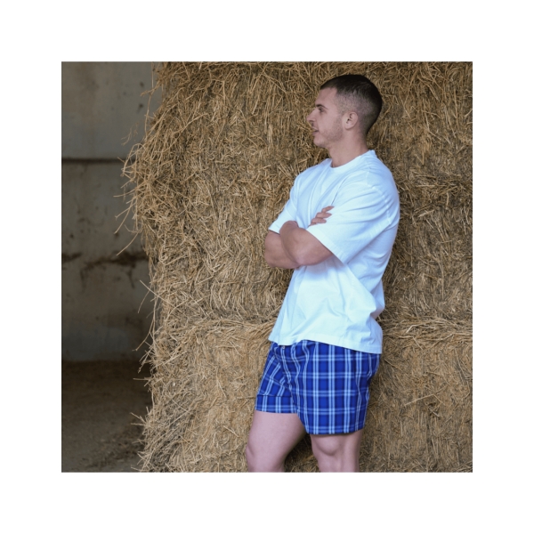 boxer short gower quadres blaus