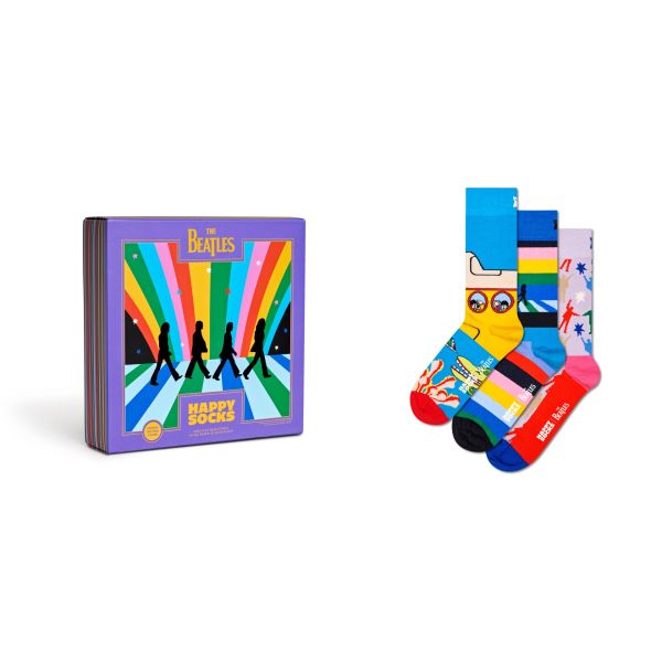 3-pack beatles socks gift box