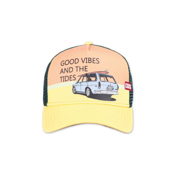 trucker cap vibes and tides sun
