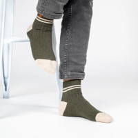 khaki mid-cut socks