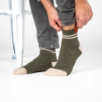 khaki mid-cut socks