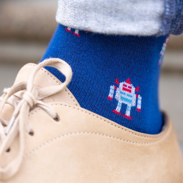 robot bamboo socks