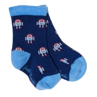kids robot bamboo socks