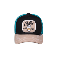 trucker cap food coffee