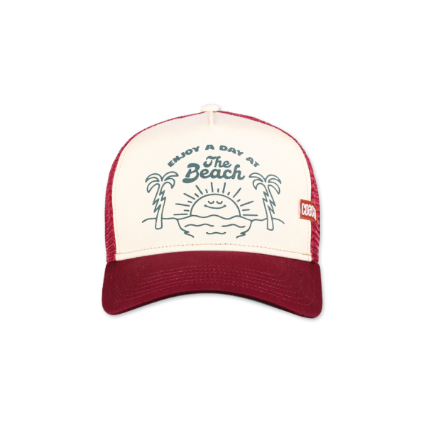 trucker cap beach day