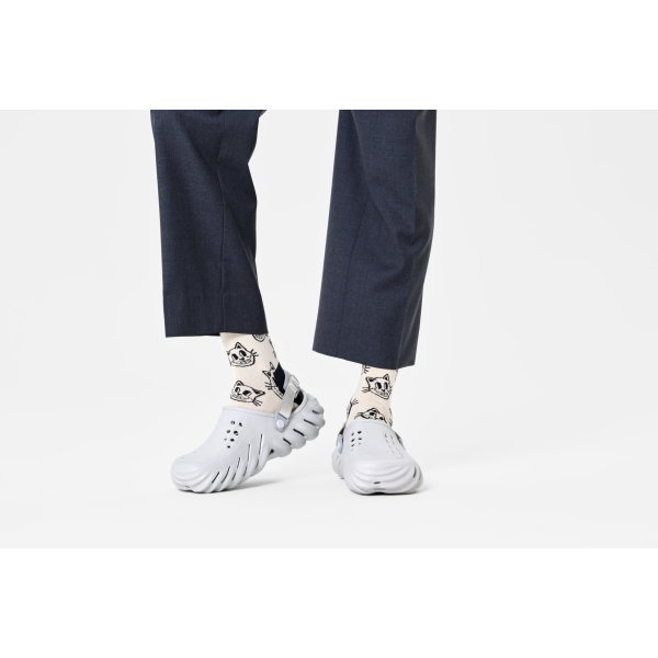 cat socks blanc