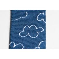 cloudy natural dye socks