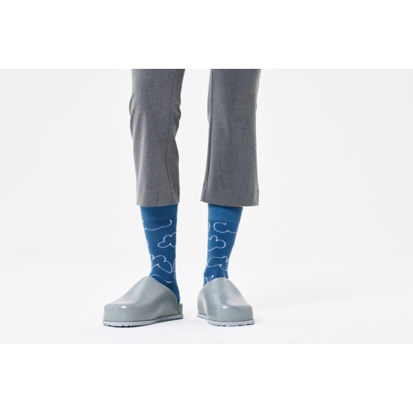 cloudy natural dye socks