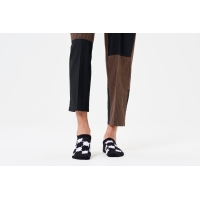 wobbly check no show socks