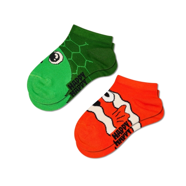 kids 2-pack turtle low socks