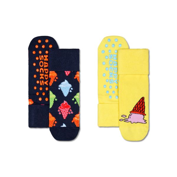 kids 2-pack ice cream anti-slip socks